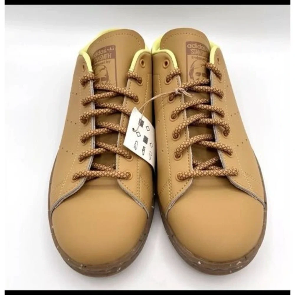 Adidas Stan Smith Plant And‎ Grow GY9666 Mens 9 Mules Golden Beige Slip-On Shoes